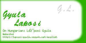 gyula laposi business card